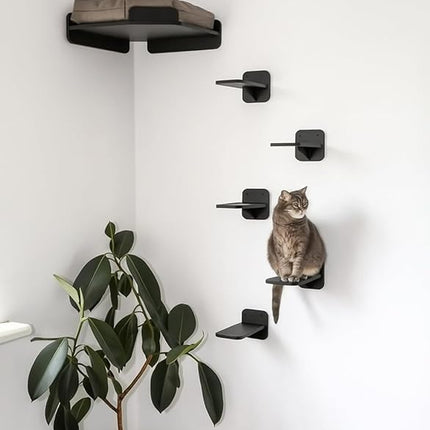 House of Meows – Corner Cat Wall Furniture | Climbing Shelves & Wall Perch