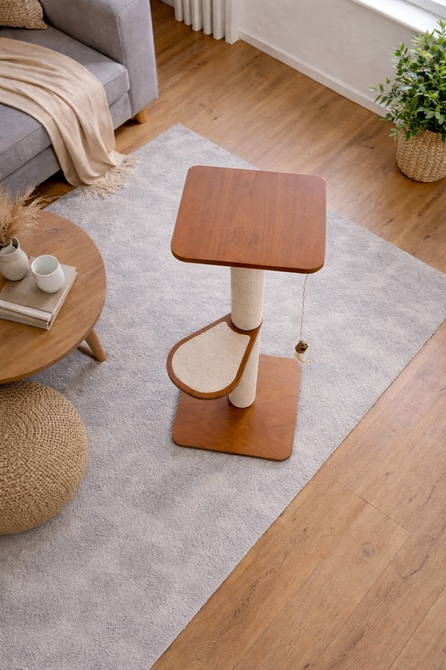 Hom– SlimFit Cat Tree | Space-Saving Wooden Climber