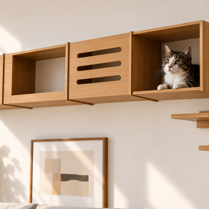 HOM Feline Habitat Premium Modular Wall-Mounted Cat Furniture System