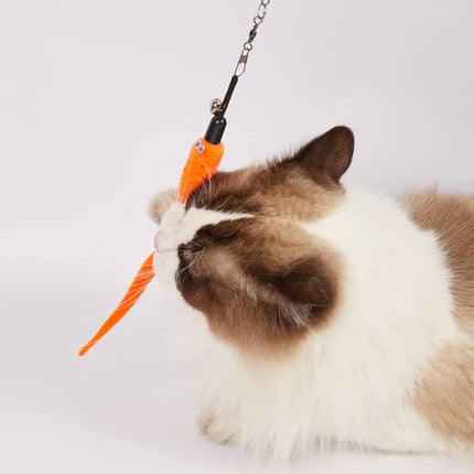 Barkbutler x Fofos Retractable Worm Teaser Toy with Catnip for Cats