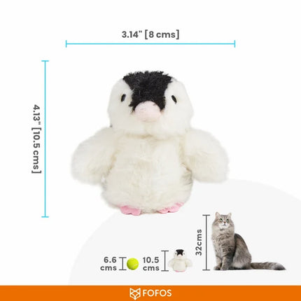 Barkbutler x Fofos Swinging Penguin Interactive Toy for Cats (White/Black)