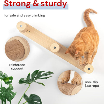 House of Meows – Wall Mounted Cat Climbing Steps