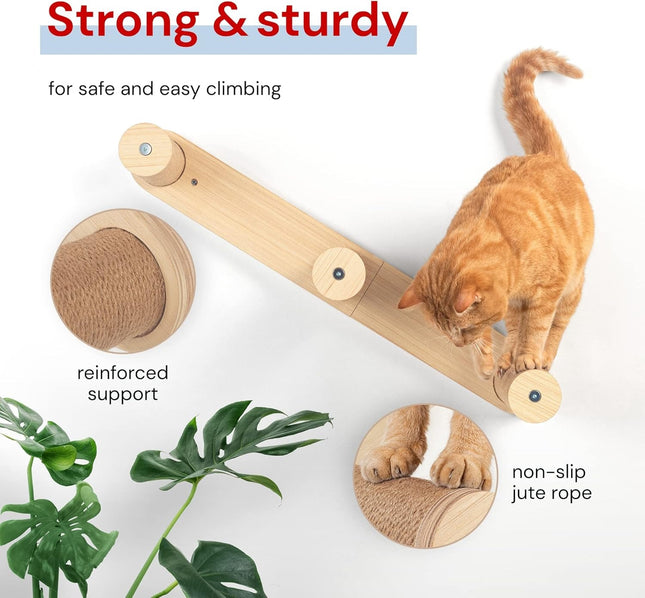 House of Meows – Wall Mounted Cat Climbing Steps