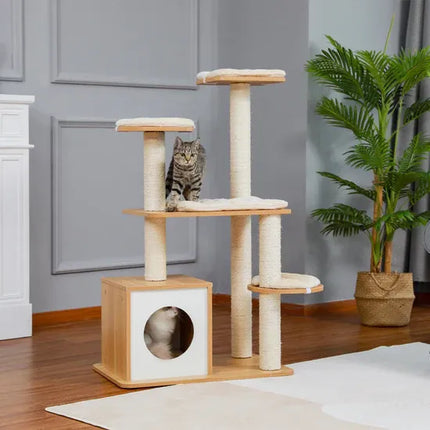 HOM Feline Haven Beige Cat Tree – Best Seller