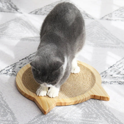 House of Meows – Kitty Face Cat Scratcher | Cute Compact Scratch Pad for Cats