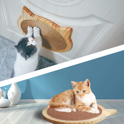House of Meows – Kitty Face Cat Scratcher | Cute Compact Scratch Pad for Cats
