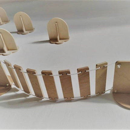 House of Meows – Modern Cat Wall Bridge with attached Shelves