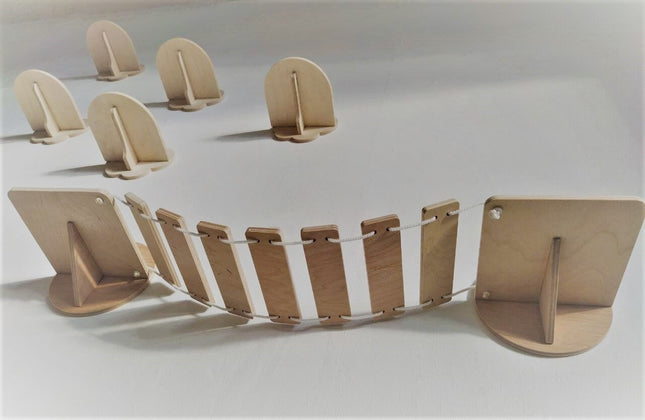 House of Meows – Modern Cat Wall Bridge with attached Shelves