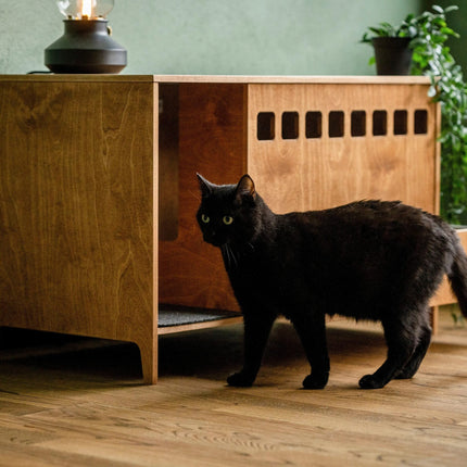 The Clean Cubby Litter Cabinet — Modern Plywood Cat Toilet by House of Meows