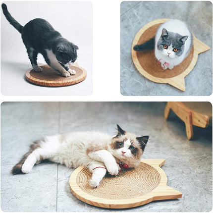 House of Meows – Kitty Face Cat Scratcher | Cute Compact Scratch Pad for Cats