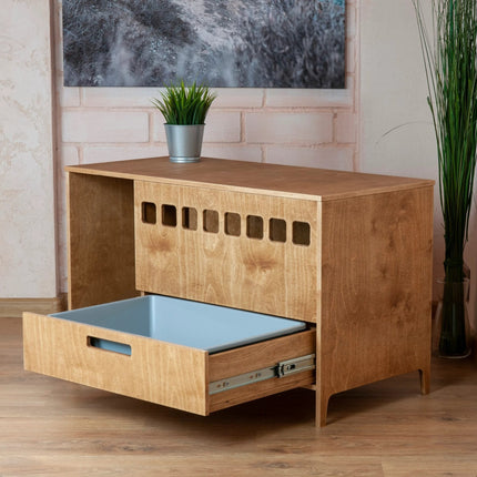 The Clean Cubby Litter Cabinet — Modern Plywood Cat Toilet by House of Meows