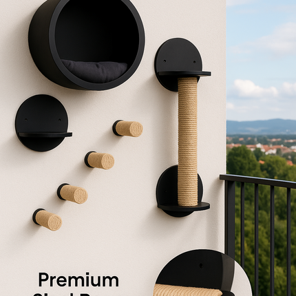 HOM Feline Haven Wall Kit ( Black color )
