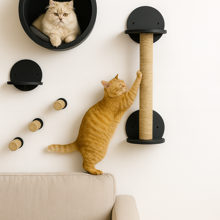 HOM Feline Haven Wall Kit ( Black color )