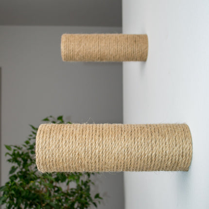 House of Meows Vertical Cat Climbing Wall Step | Jute Wall Mounted Cat Scratcher