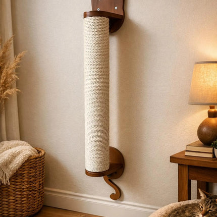 Modern Vertical Sisal Scratching Post for Cats | Space-Saving Cat Furniture | House of Meows