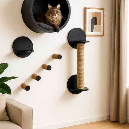 HOM Feline Haven Wall Kit ( Black color )