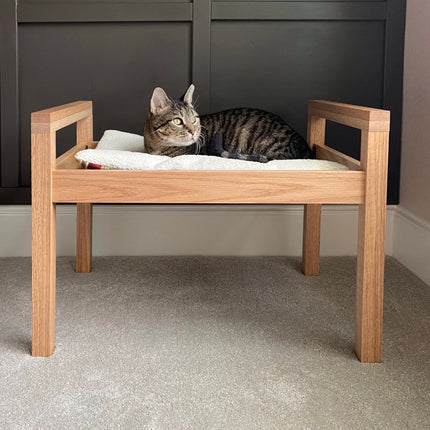 House of Meows – Elevated Wall Mounted Wooden Cat Bed