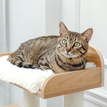 House of Meows – Multi-Level Cat Tree Condo | 5-Tier Wooden Cat Tower
