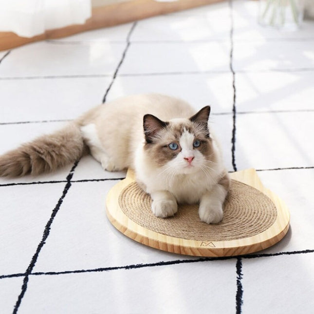 House of Meows – Kitty Face Cat Scratcher | Cute Compact Scratch Pad for Cats