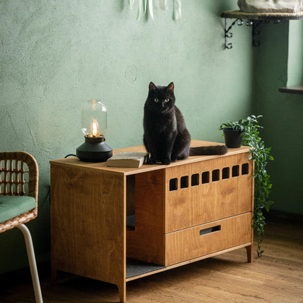 The Clean Cubby Litter Cabinet — Modern Plywood Cat Toilet by House of Meows