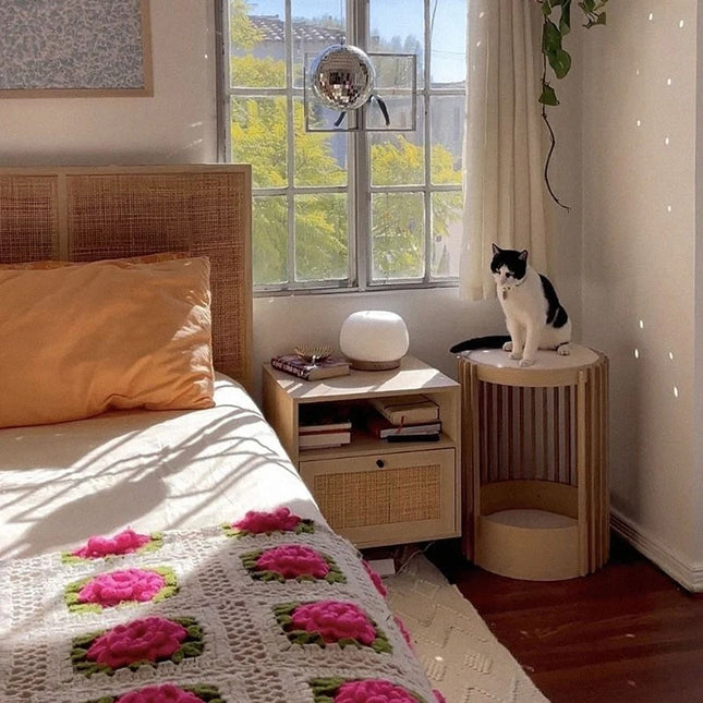House of Meows – HaloPod Cat Perch | Modern Wooden Cat Loung
