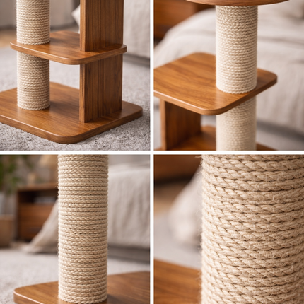 House of Meows – 40 Inch Premium Wooden Cat Tree