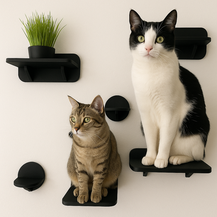 House of Meows – Wall-Mounted Cat Shelves Set (Best Seller)