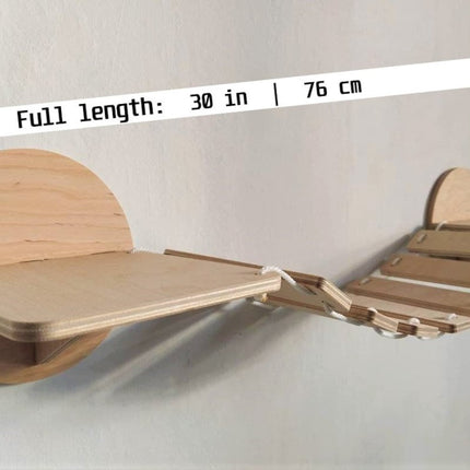 House of Meows – Modern Cat Wall Bridge with attached Shelves