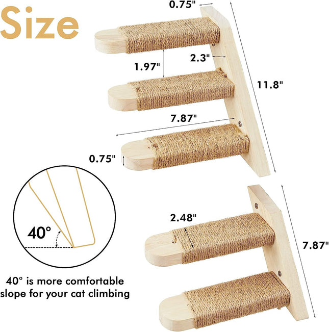 House of Meows – 5 Step Cat Stairway with Sisal Rope