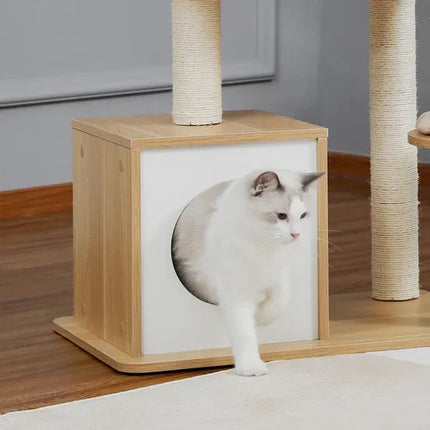 HOM Feline Haven Beige Cat Tree – Best Seller