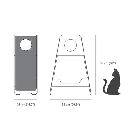 House of Meows – Modern Cat Tower & Dog House | Wooden 2-Level Pet Condo
