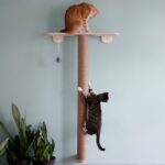 HOM Extra Long Wall mounted round cat scratching & climbing tree1