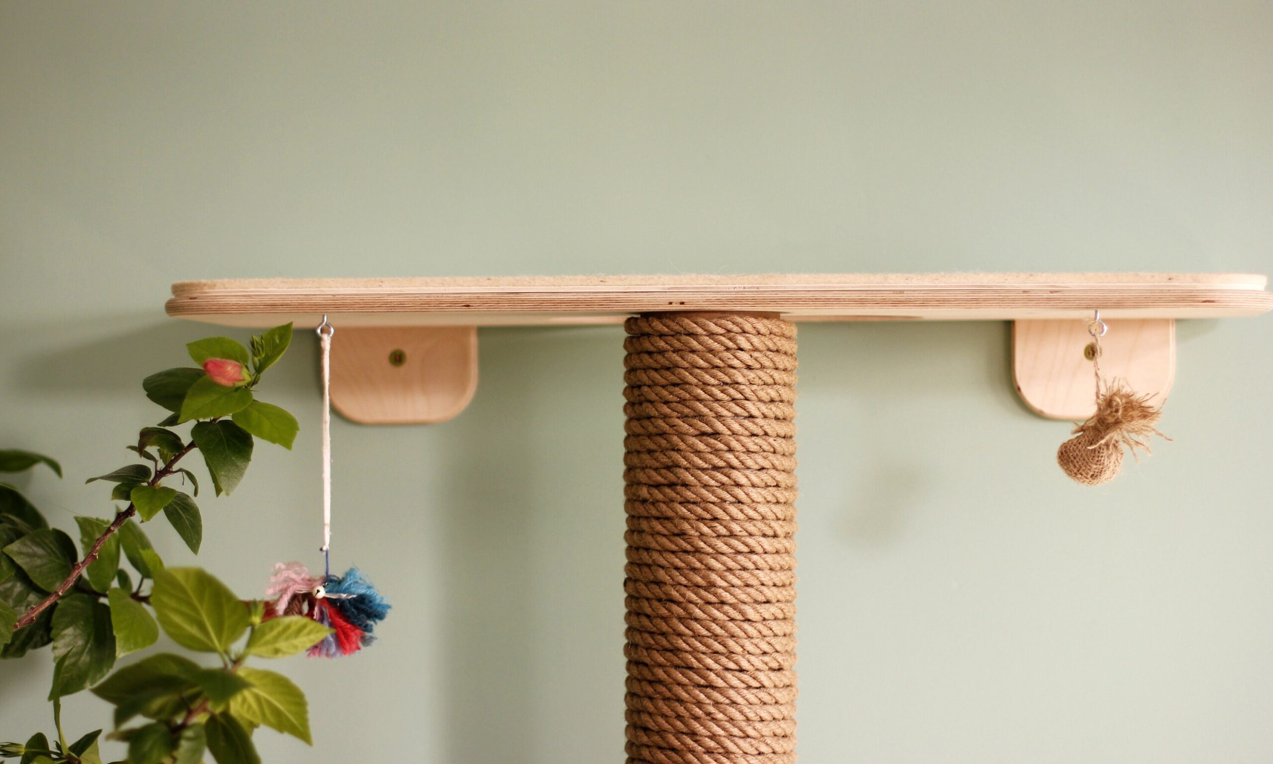 HOM Extra Long Wall mounted round cat scratching & climbing tree3