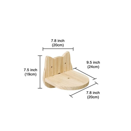 HOM Solid Wood Cat Wall Shelves Steps