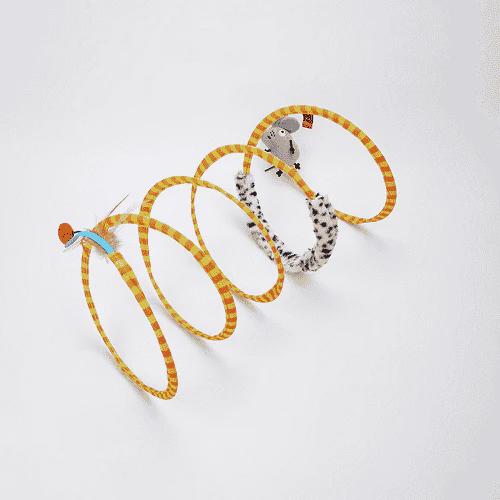 DCF18768_DCF18785_4_1 Barkbutler x Fofos Safari Spiral Tunnel Toy for Cats