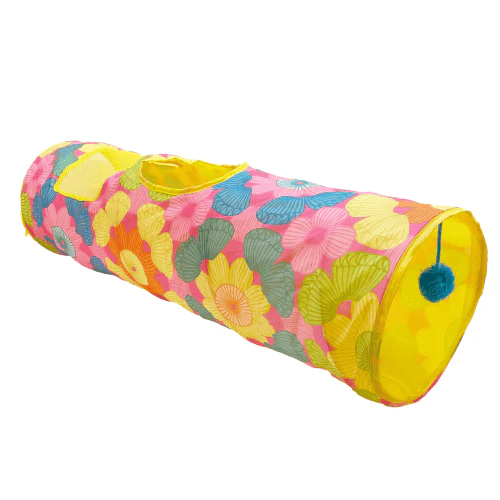 Frame1405176226 Barkbutler x Fofos Floral Pop Up Tunnel Toy for Cats