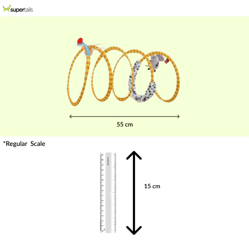 Barkbutler x Fofos Safari Spiral Tunnel Toy for Cats