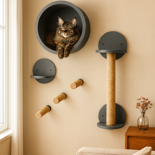 HOM Feline Haven Wall Kit ( Black color ) Best Seller