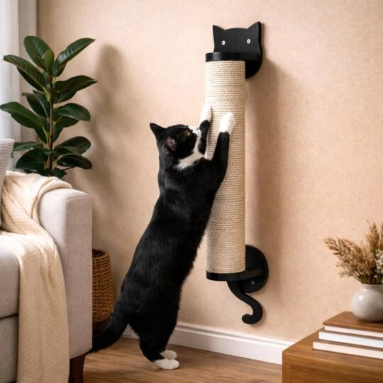 Modern Vertical Sisal Scratching Post for Cats | Space-Saving Cat Furniture | House of Meows